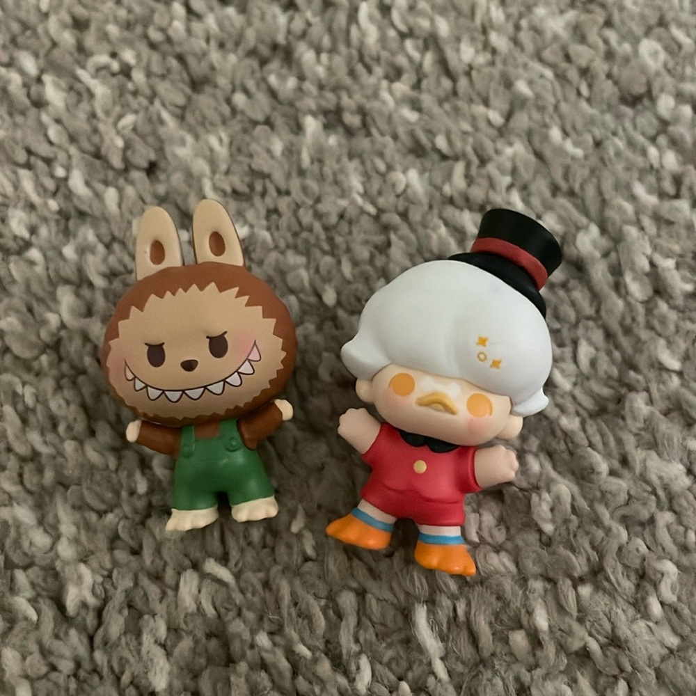 Pop Mart pop bean * 2, labubu the monsters & Disney Dimoo